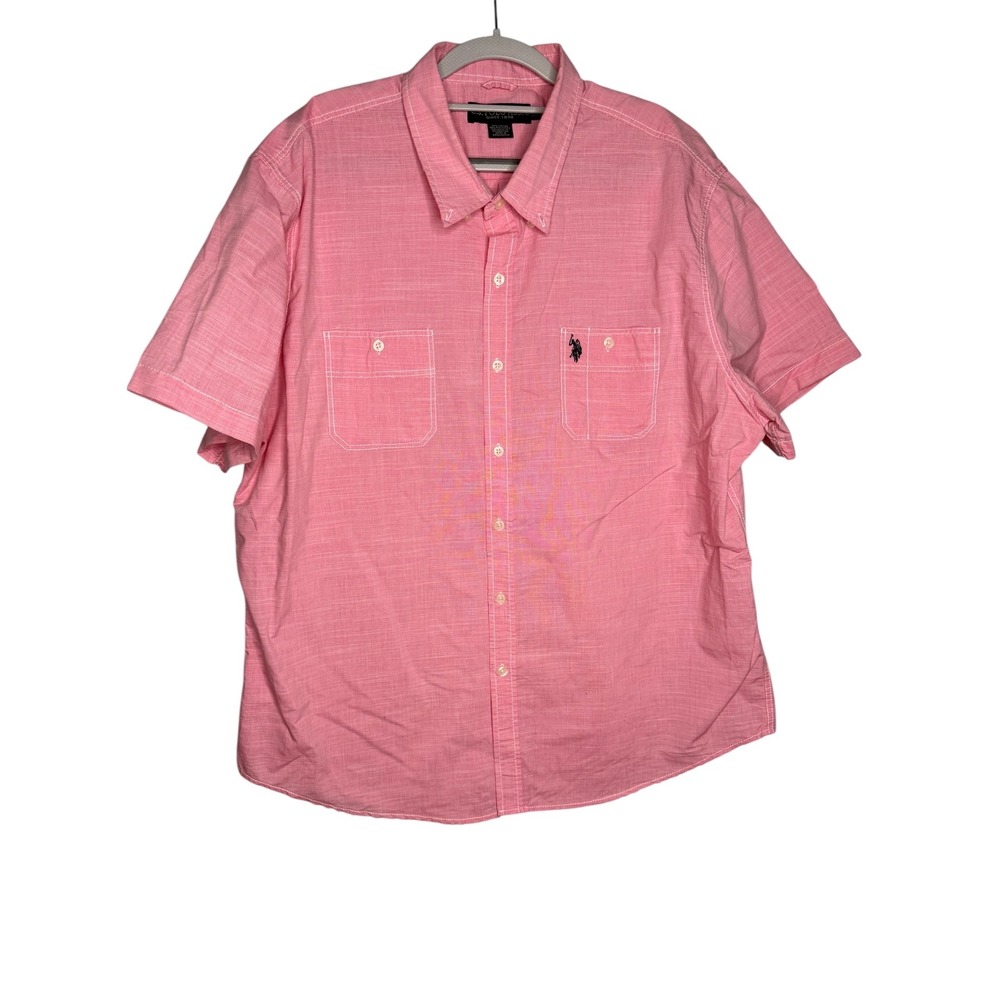 U.S. Polo Assn. Stretch Two Pocket Mens Short‎ Sleeve Classic Fit Stretch shirt